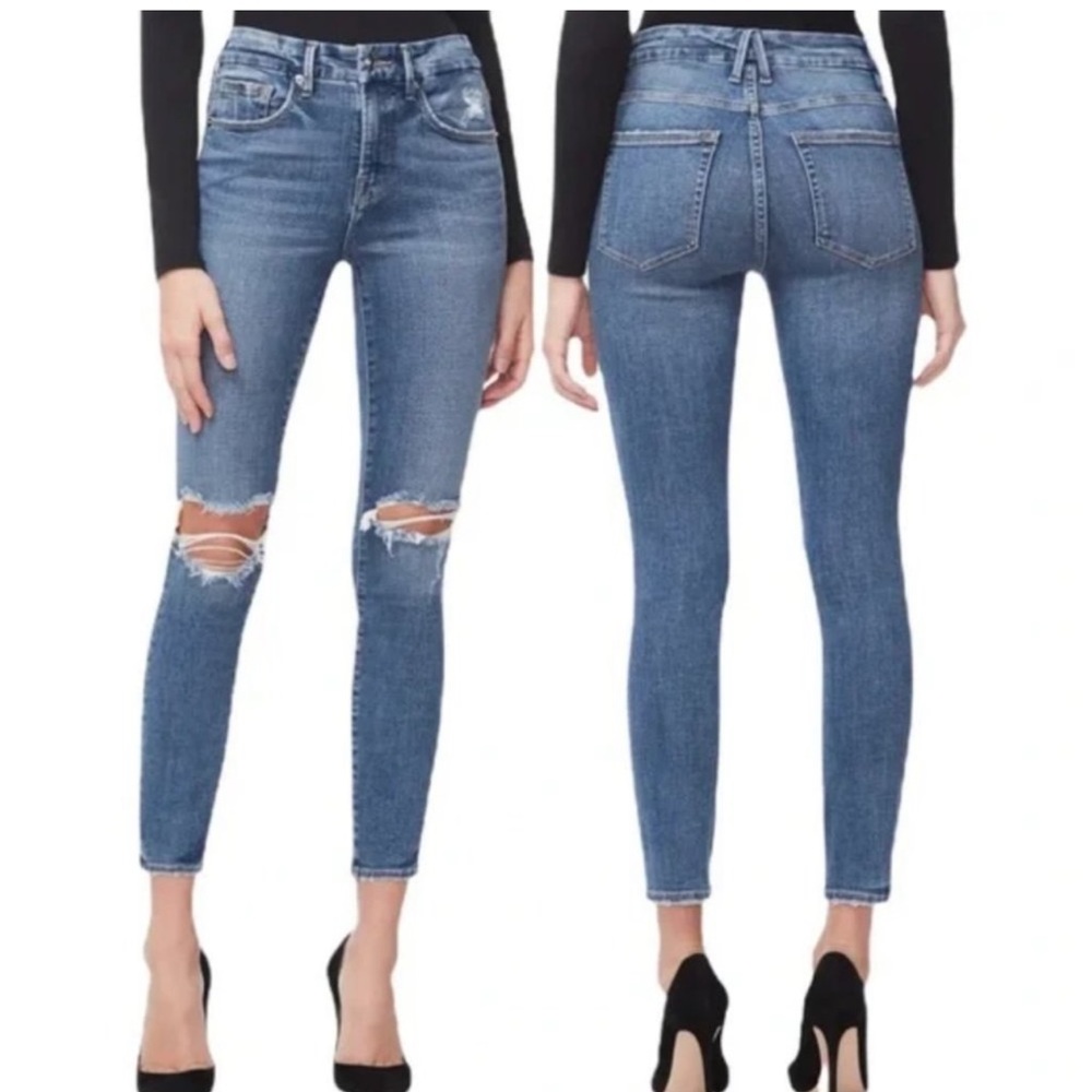 Good American Distressed Crop